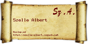 Szelle Albert névjegykártya