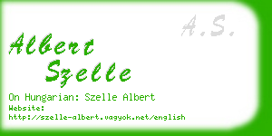 albert szelle business card